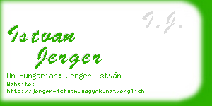 istvan jerger business card